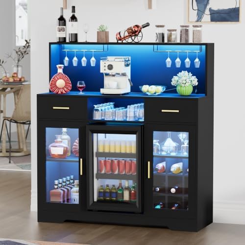Home Bar And Fridge - Depolama Alanlı Mini Buzdolabı, LED Işıklı