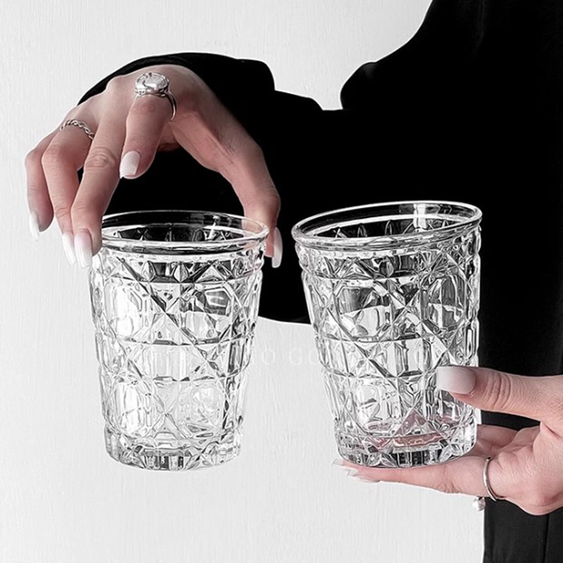 Old Fashioned Glass - 2 adet 310ml Vintage elmas desenli