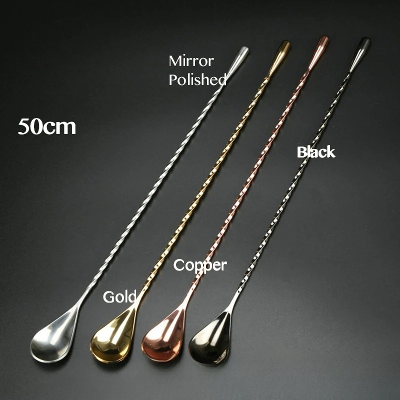 Bar Spoon Twisted - 50cm Kokteyl Bar Kaşığı 304 Paslanmaz