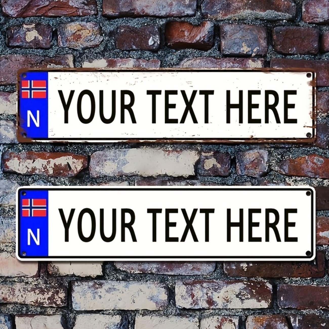 Home Bar Accessories - Kişiselleştirilmiş Özel Norveç Vintage Metal Tabela