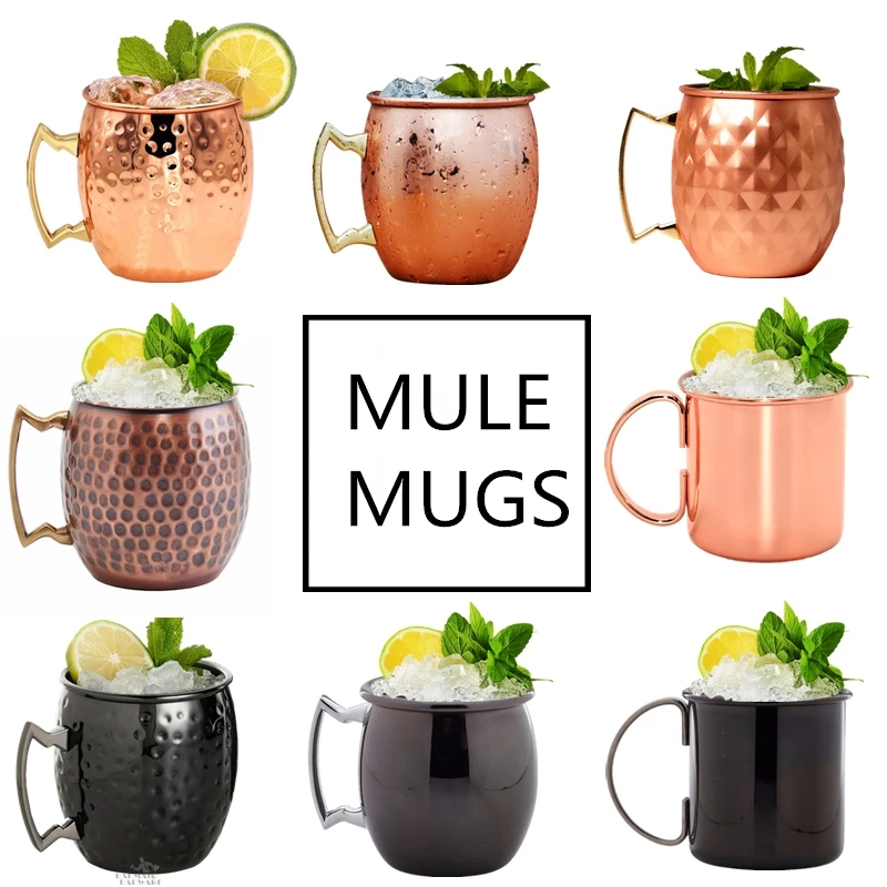 Mule Copper Mug - 1 adet 550ml moskova Mule bakır