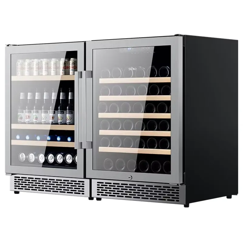 Home Bar And Fridge - SICAO Paslanmaz Çelik Çift Bölgeli Şarap