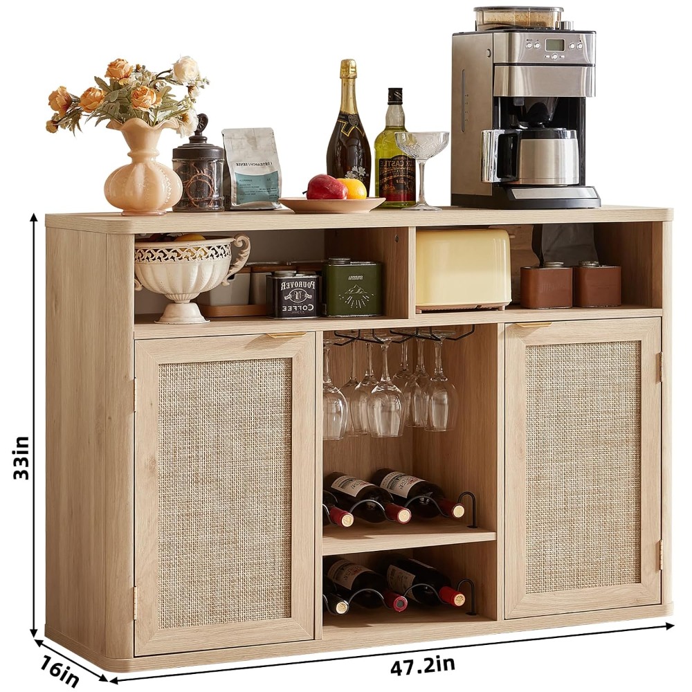 2 Kapılı Rattan Şarap Dolabı,  - Home Bar And Cabinet incelemesi ve fiyatı
