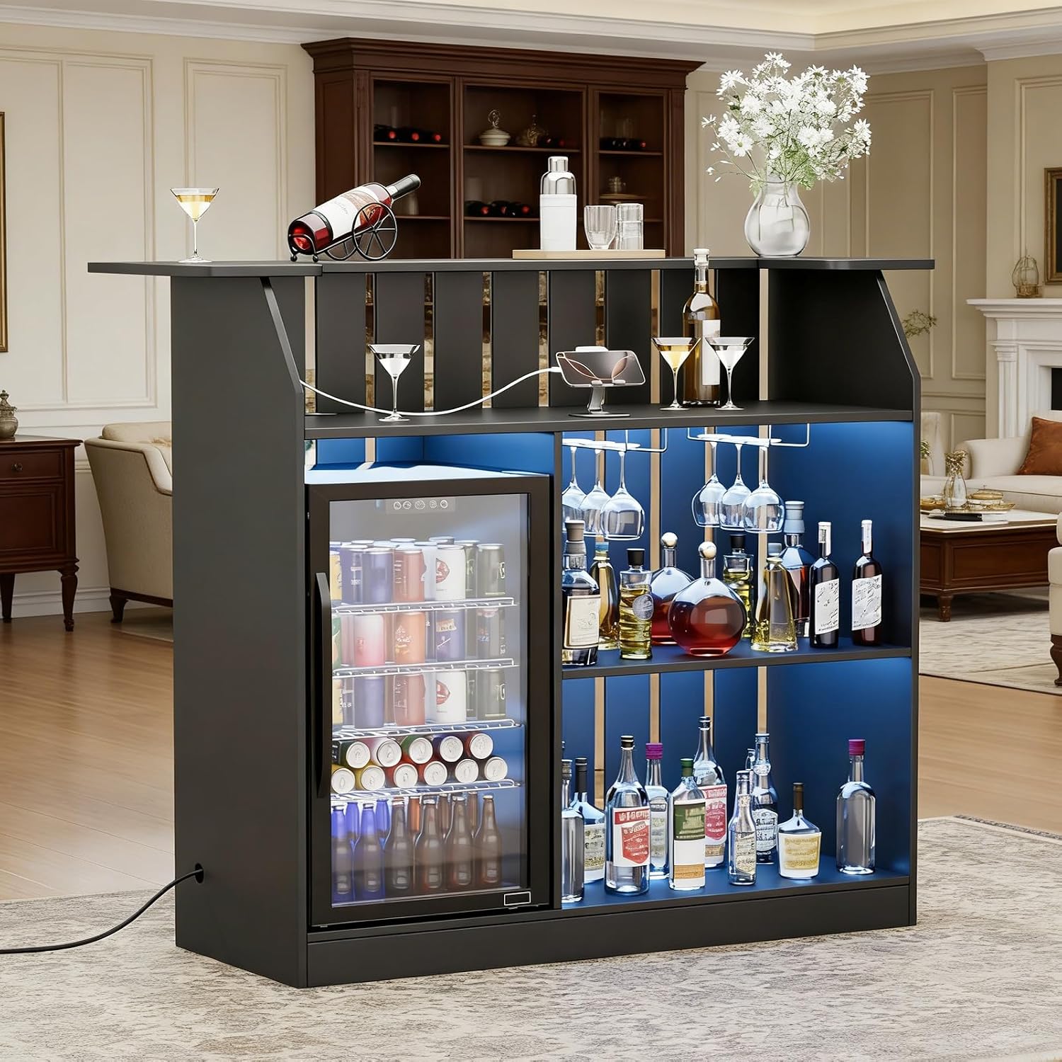 U Şeklinde Bar Masası, Buzdola - Home Bar And Fridge incelemesi ve fiyatı