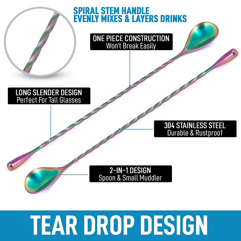 30 cm/40 cm/50 cm Gözyaşı Kokt - Bar Spoon Twisted incelemesi ve fiyatı